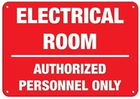 electrical room authorized personnel only hazard labels unique style aluminum metal sign vintage look metal plate poster