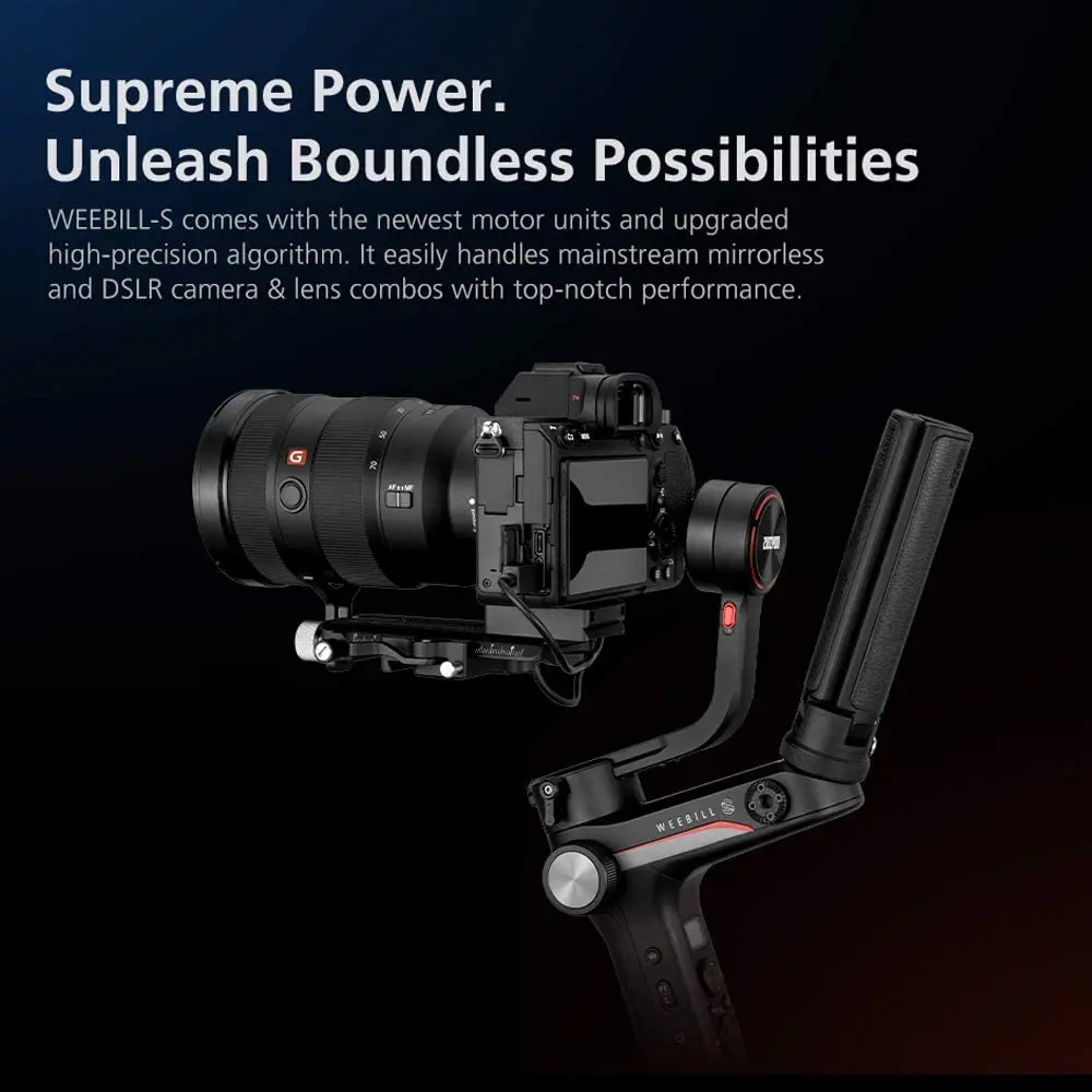 Стабилизатор Zhiyun Weebill S DSLR Gimbal для и беззеркальных камер Sony A7M3 A7III A7R3 Nikon Z6 Z7 Panasonic GH5