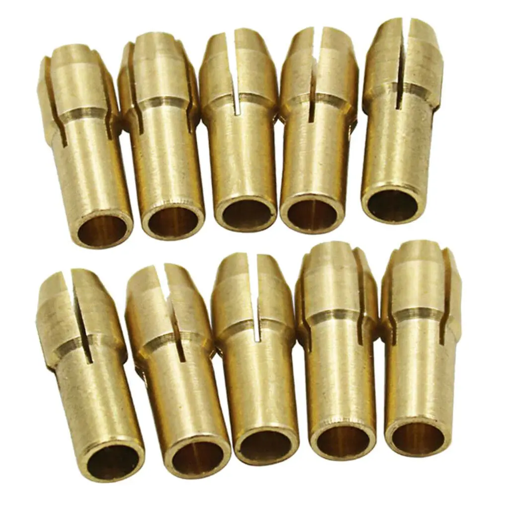 

10Pcs/SET New Drill Chucks Collet Bits 0.5-3.2mm 4.8mm Shank Rotary Tool Yellow