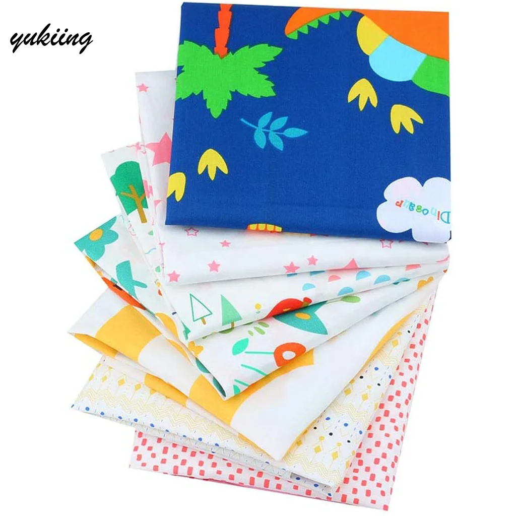 7/8 шт хлопок ремесло ткань пачка Лоскутные квадраты стеганые мультфильм 100%