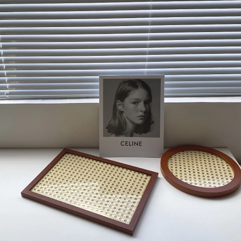 

Ротанговый поднос для ароматерапии в скандинавском стиле, настольный декор, деревянный поднос для фруктов