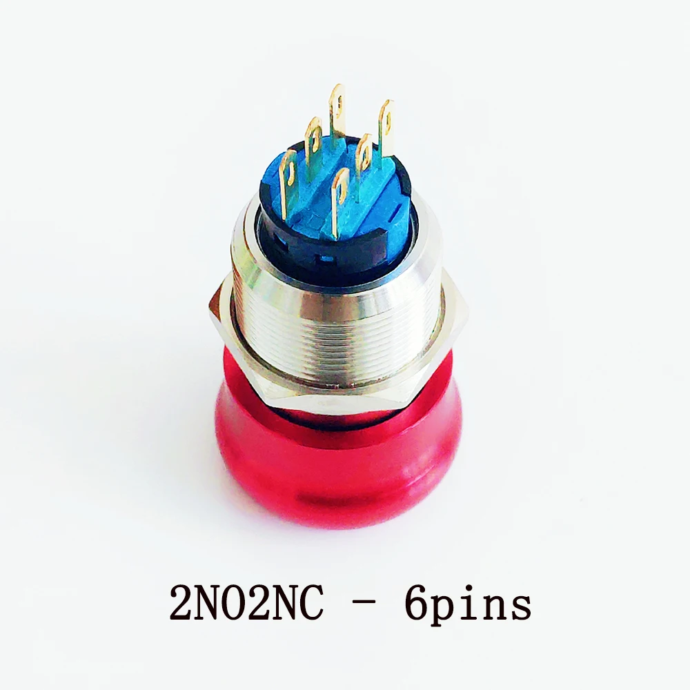 Металлический алюминиевый аварийный остановочный переключатель кнопка для