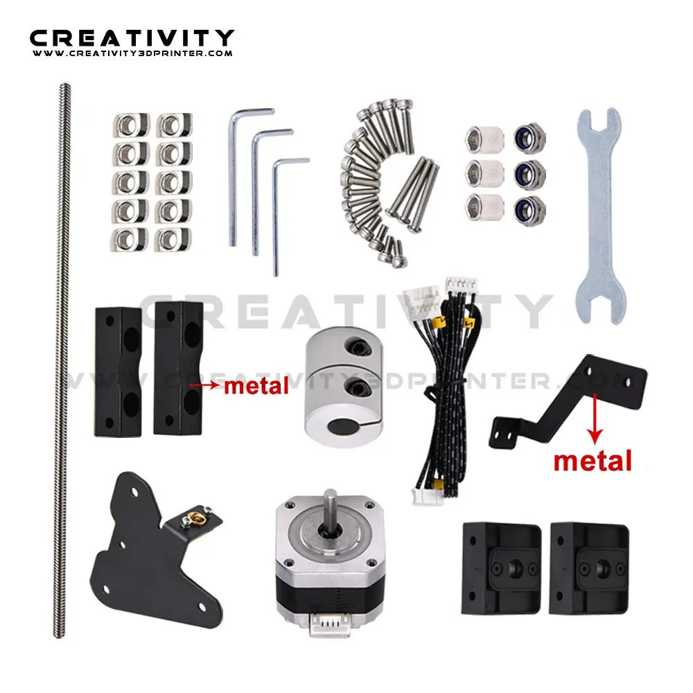 

Dual Z Axis Lead Screw Upgrade Kit 42-34 Stepper Motor Power supply fixing sheet T8*8 365mm Lead Screw For Ender3