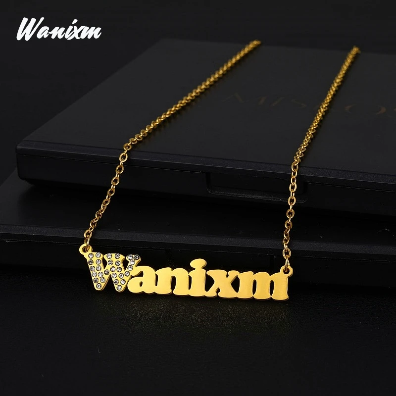 Ожерелье с именем влюбленных на заказ персонализированные подвески буквами