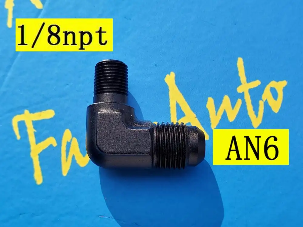Кованый штекер npt1/8 1/8 дюйма npt 1/8npt до 6an an6 an 6 90 градусов адаптер tpfe штуцер для