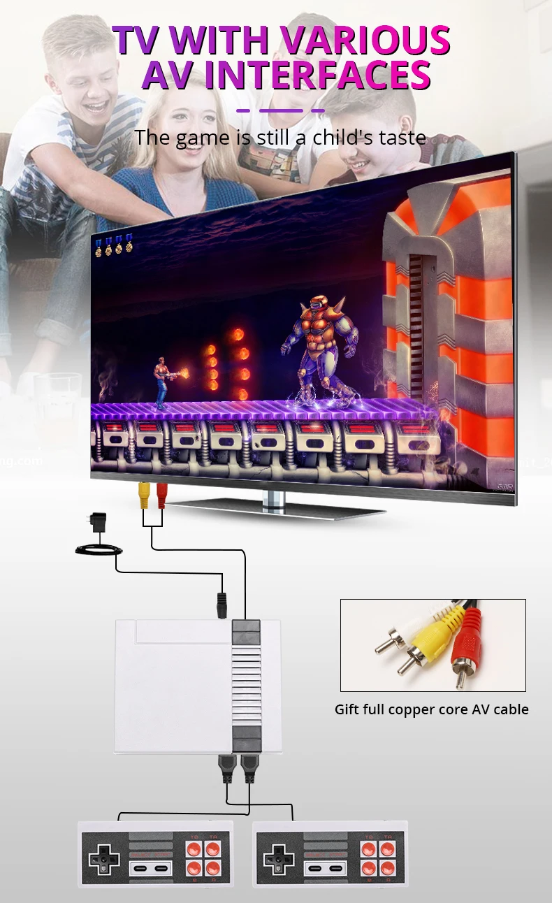 Мини ТВ Видео игровой консоли, портативные игровые консоли для NES модель для NES 620 AV игровые консоли с розничными коробок горячая распродажа