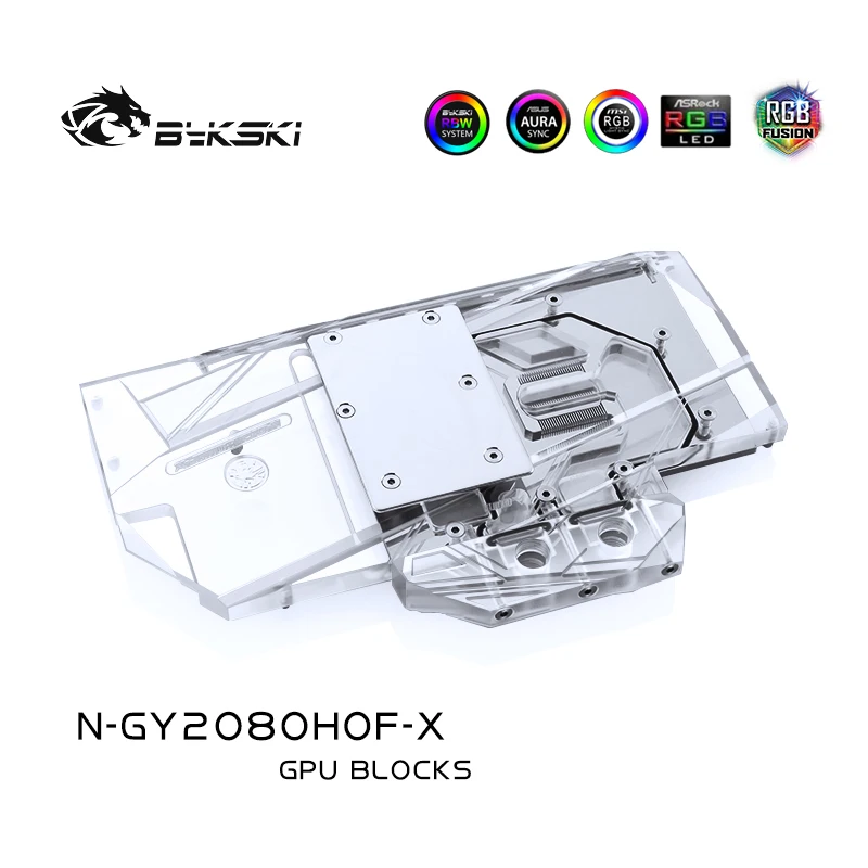 Водяной блок Bykski для Galaxy GeForce RTX 2080 HOF 12v 4pin кулер видеокарт с полным покрытием