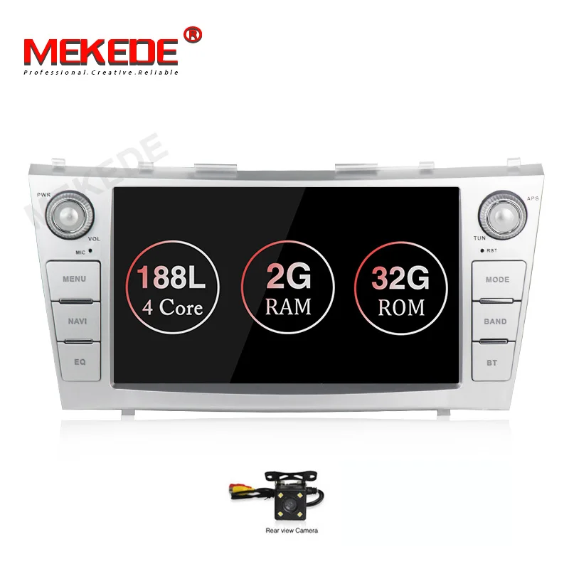 32G add camera MEKEDE DSP 2Din автомобильный мультимедийный плеер для Toyota Camry 7 40 50 2006-2011 Автомобильный dvd gps плеер радио кассеты wifi RDS - Цвет: 32G add camera