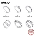 WOSTU Аутентичные 925 стерлингового серебра клипсы для ушей в форме для женщин юбилей вечерние модные украшения подарок CQE1022 - фото