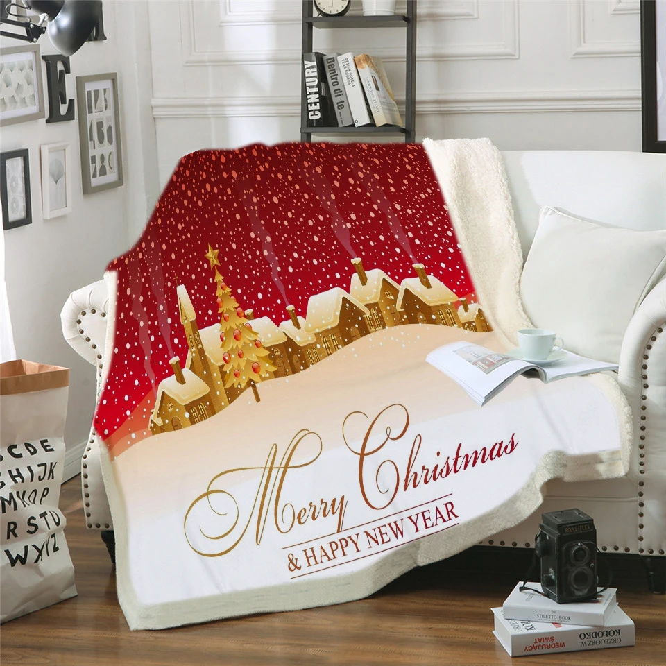 

The Nightmare Before Christmas Blanket 3D Print Fleece Microfiber Vivid Bedspread Throw Blanket Christmas Decorations for Home