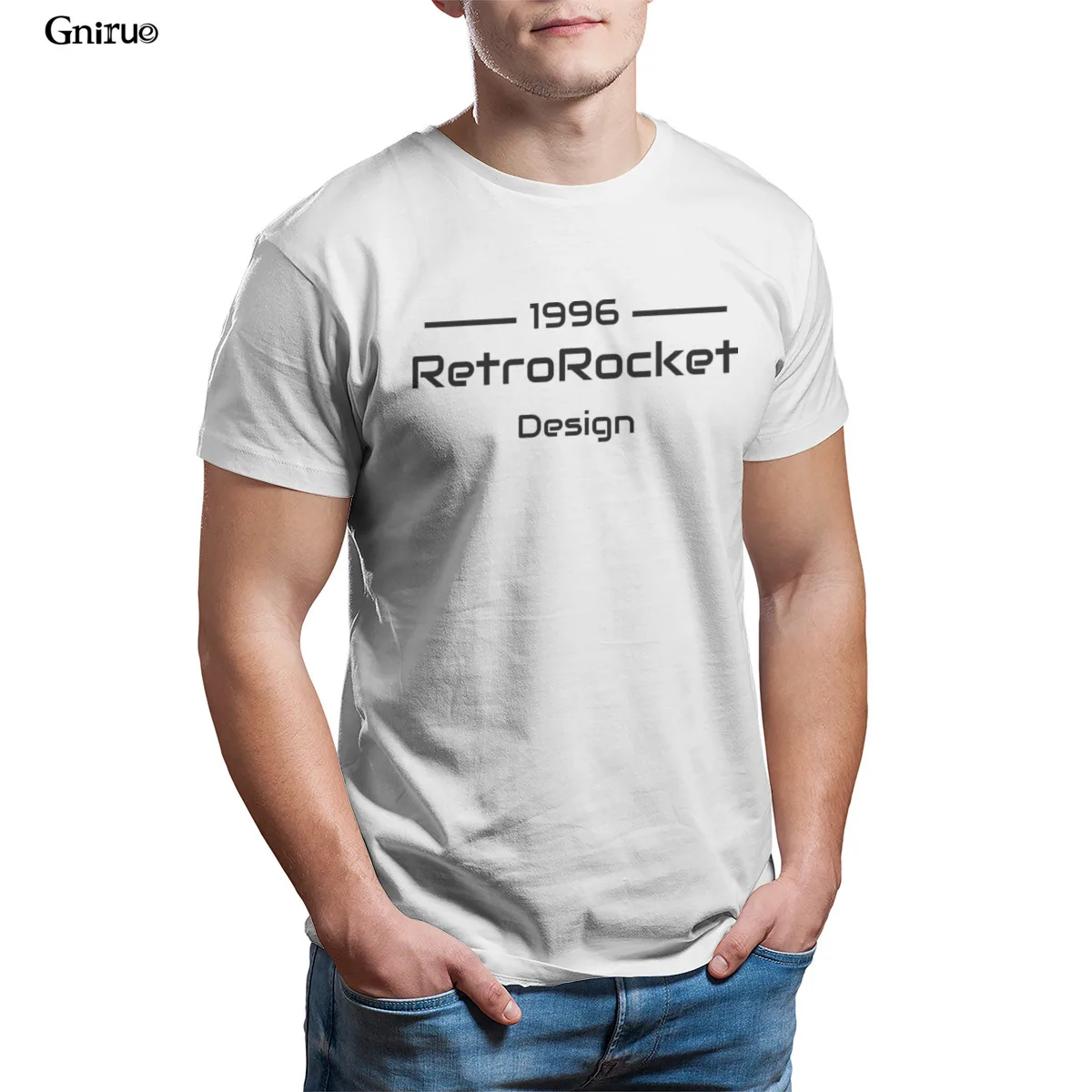 

Wholesale RetroRocket Design Unisex Stars & Stripes T-Shirt Games Anime HipHop Vintage Men Clothing 97849