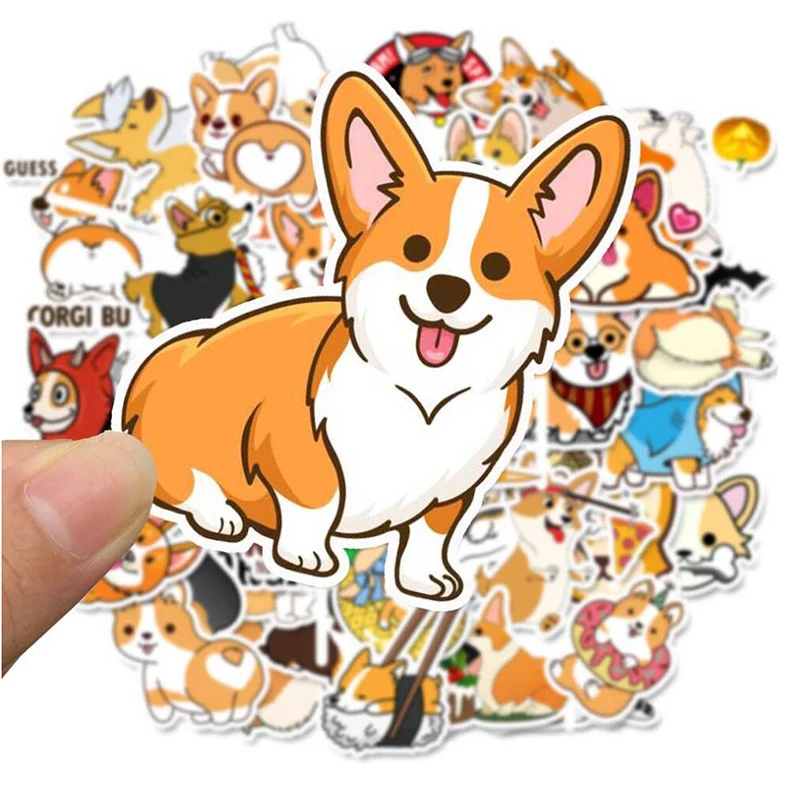50/шт милый мультфильм вельш корги пемброк ПВХ стикер художественная коллекция