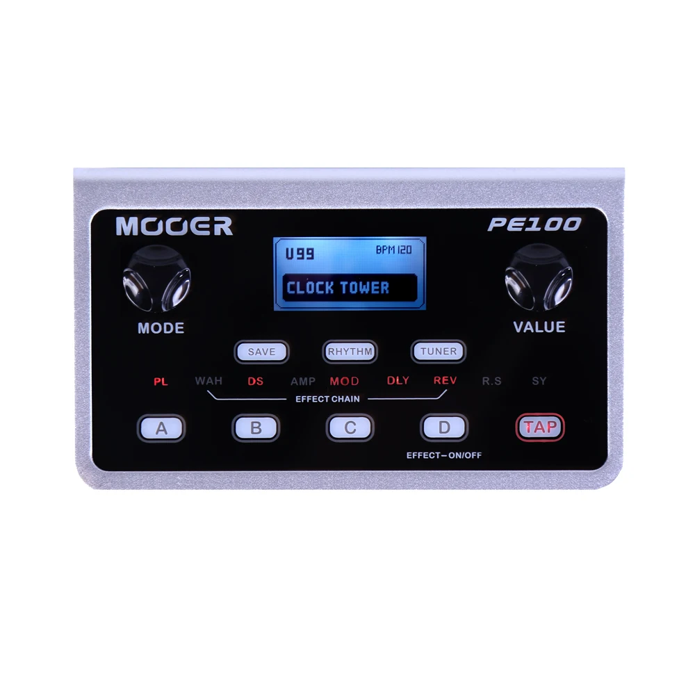 Процессор для создания гитарных эффектов MOOER PE100 39 типов педаль 40 узоров барабана
