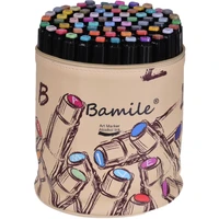 bamile 30406080 color markers manga drawing markers pen alcohol based sketch felt tip oily twin brush pen art supplies