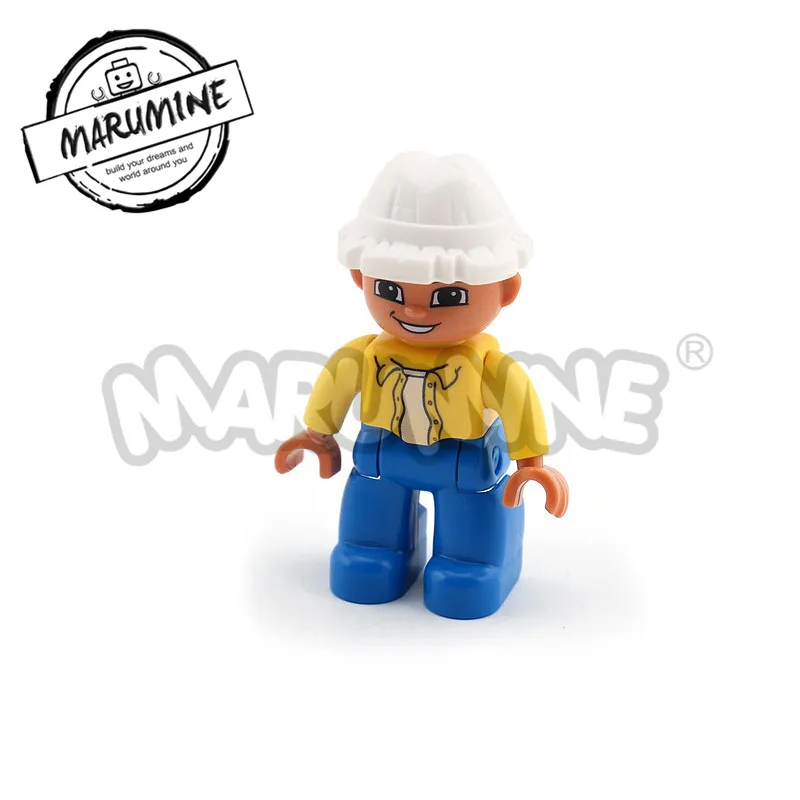 1 pcs MARUMINE Duplo блочные фигурки 13 видов карьера аксессуары большие кирпичи части Дети Развивающие игрушки DIY для игр - Цвет: 1 pcs