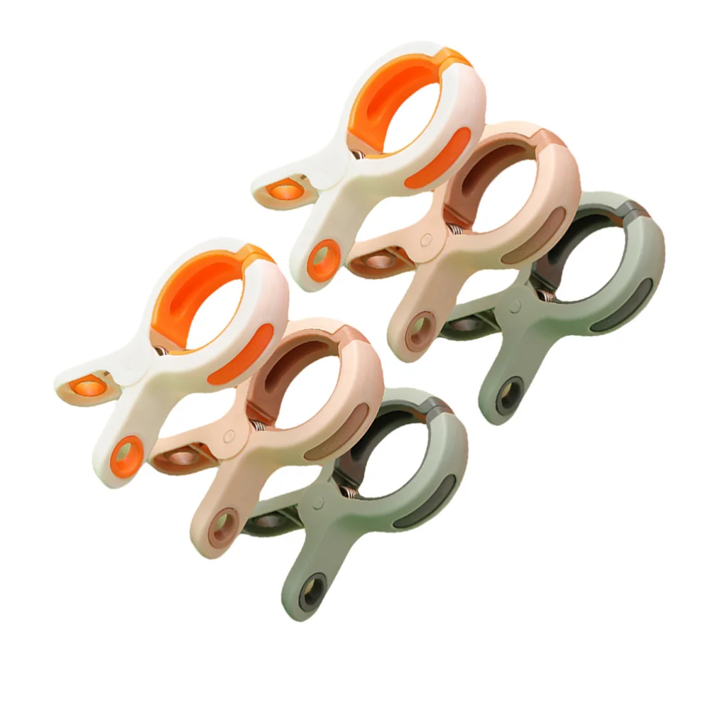 

6Pcs Mini Bright Color Plasti Changing Clothes Clips Towel Hanger Hook Clips