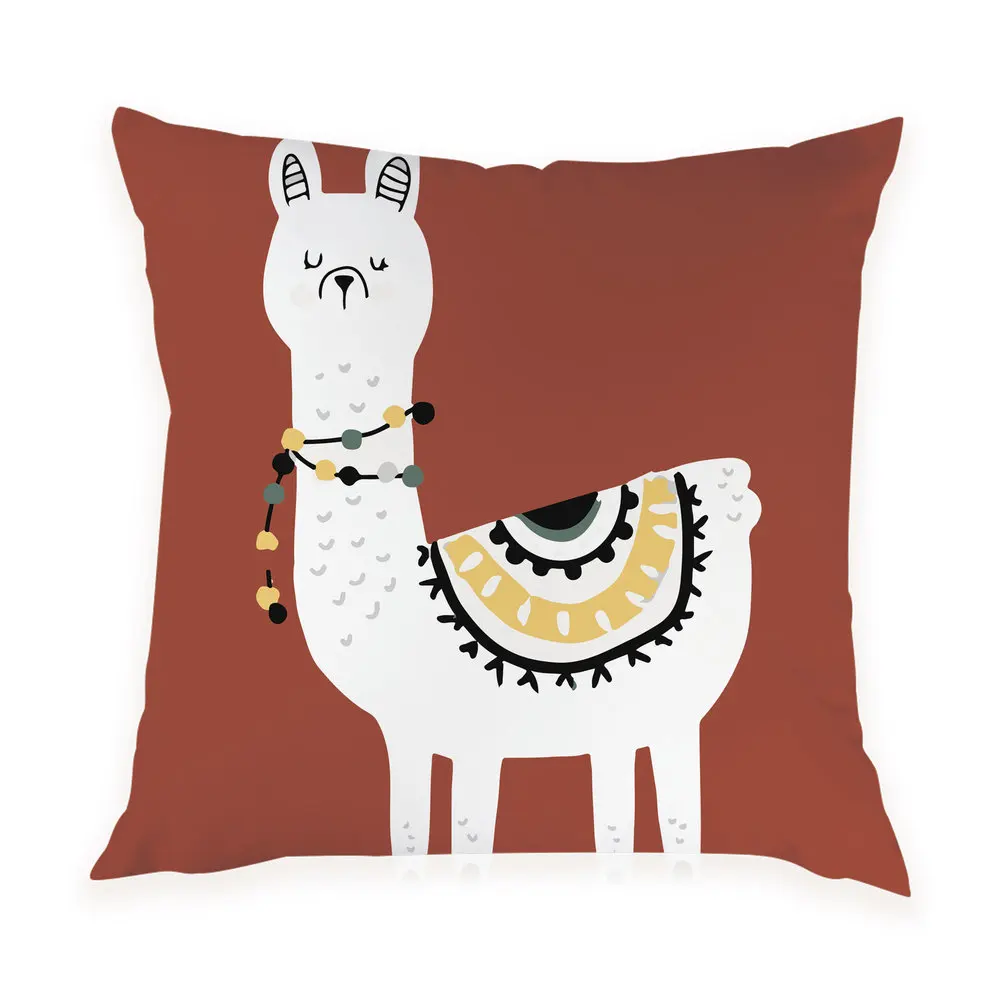 

Cartoon Llama Cushion Cover Cute Alpaca Pillows Case Home Cushions Covers Animal Sofa Decorative Pillow Cases Room Kissenbezug