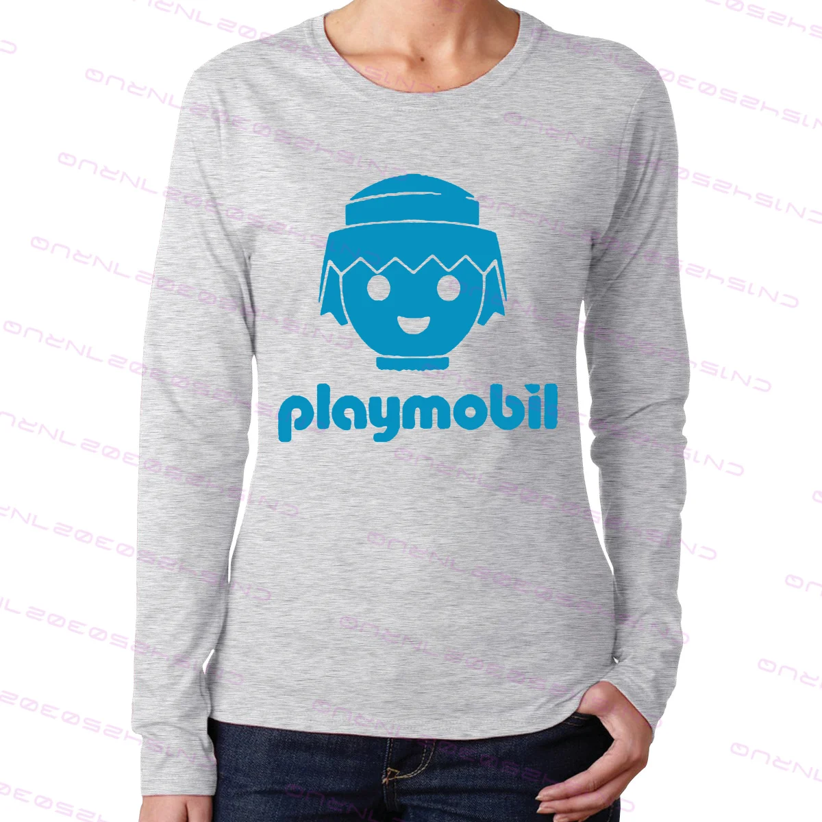 

CAMISETA PLAYMOBIL Women's digital direct spray long sleeve round neck T