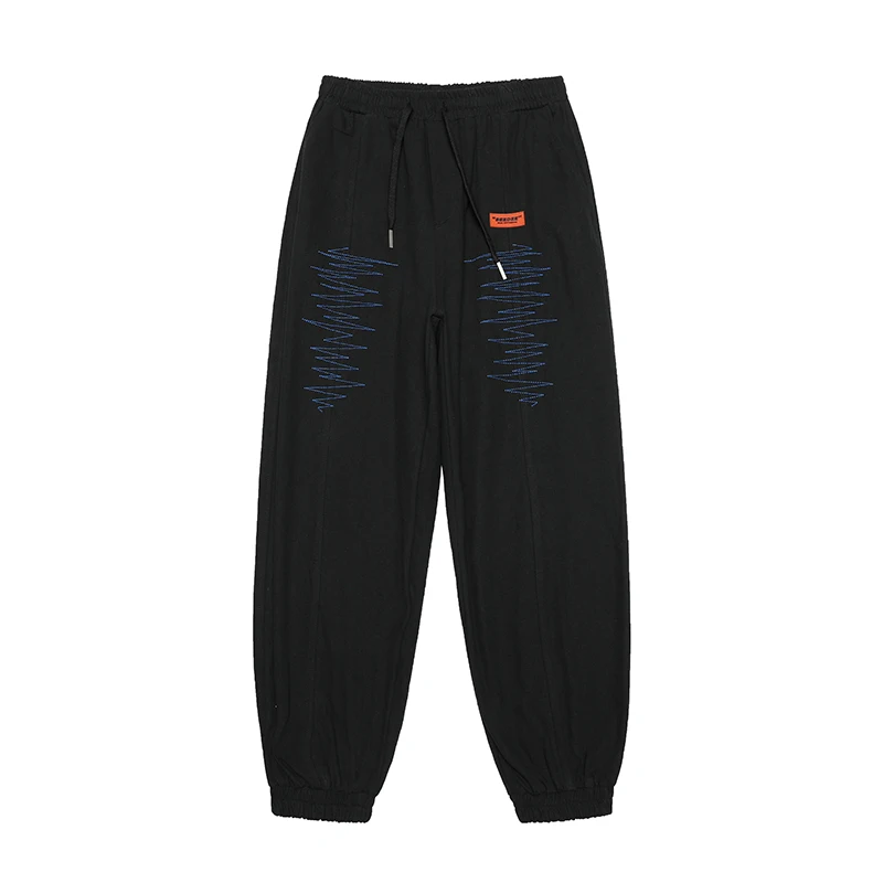 

Hip Hop Streetwear Fashion Jogging Pant Korean Line Embroidery Loose Joggers Men Harajuku Harem Trousers Casual Sweatpants Male