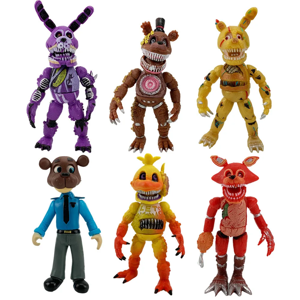 

5.5-6.5 Game Anime Five Nights At Freddy's Action Figure Toy Bear Set PVC Model Dolls Gift For Children
