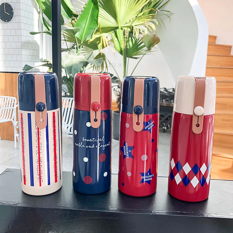 FUNBAKY термо чашка из нержавеющей стали в британском стиле с ручкой двойными