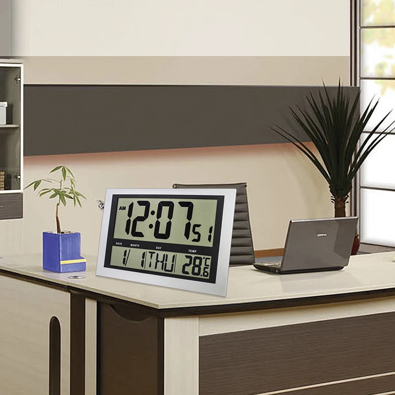 JIMEI H810 простые цифровые настенные часы с перемычками ЖК дисплей большой номер