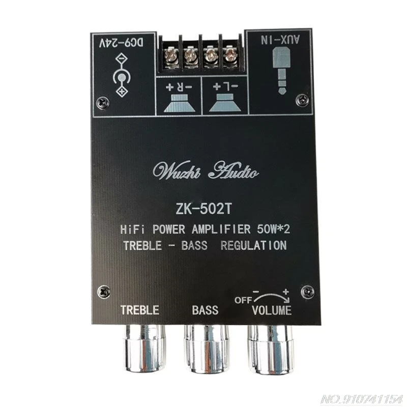 

5.0 Bluetooth DC9-24V Dual Channel Digital Audio TPA3116D2 50W x 2 Treble Bass Amplifier D09 20 Dropshipping