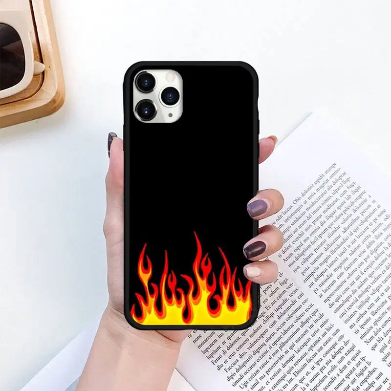 

Cool red flames green flame Phone Case for iPhone 11 12 pro XS MAX 8 7 6 6S Plus X 5S SE 2020 XR mini