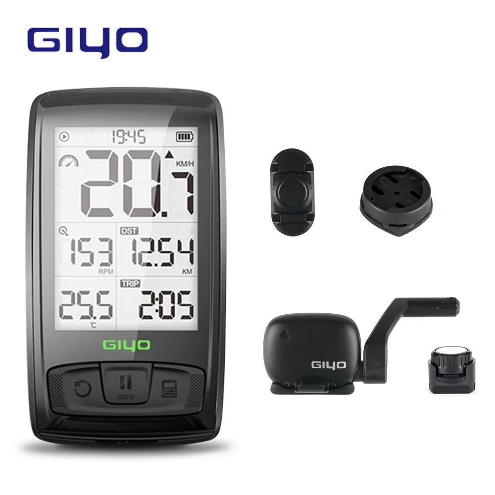 

Беспроводной Велосипедный компьютер GIYO, Bluetooth 4.0, перезаряжаемый при температуре, велосипедный спидометр, держатель с датчиком, счетчик, одометр для велосипеда