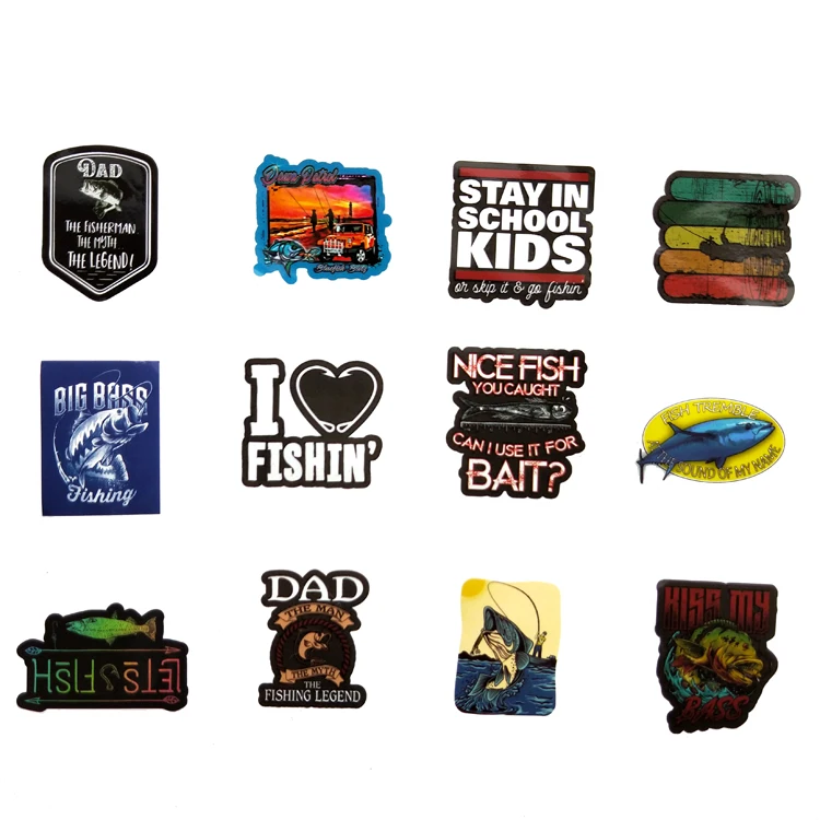 51 шт. забавные наклейки для рыбацких машин рыбалки s ноутбука чемодана