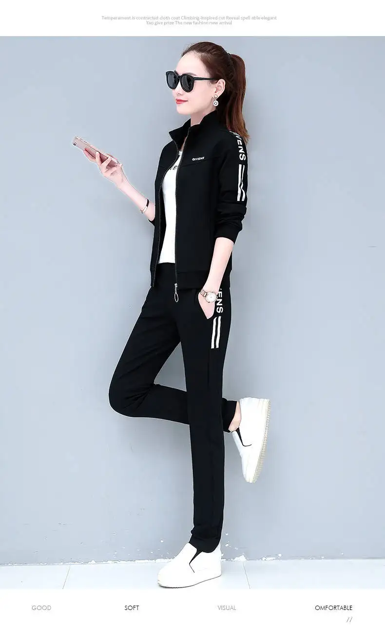 European fashion Lady clothes set 3 piece set Sporting suit female printing Top selling product in 2020 Women office clothing