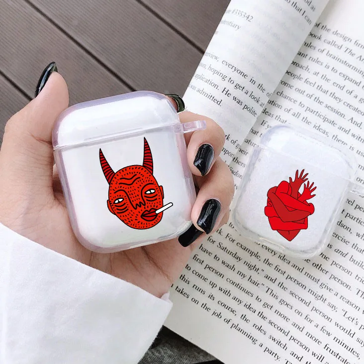 

Performance Art Special Earphone Case For Apple AirPods 2 1 Gen Clear Soft Protective Headphone Cover Accessories