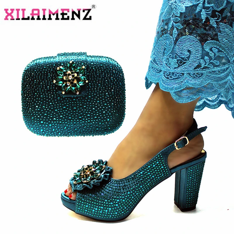 

Сандалии с ремешком-пряжкой в итальянском стиле, женские туфли и сумочки, подходящие к Нигерийским женским туфлям, подвесная сумка для вече...