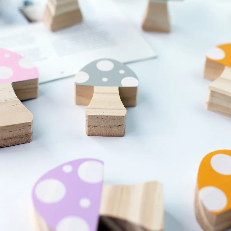 3 шт./компл. деревянный грибок строительные блоки украшения INS скандинавский