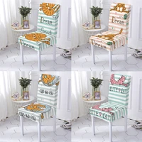 animal style dining room chair cover chair covers for stretch chairs cat family pattern stretch chairs covers home stuhlbezug
