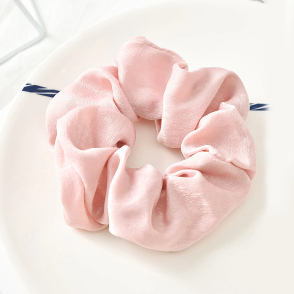 1 шт. модные атласные резинки для волос женские простого дизайна Однотонные
