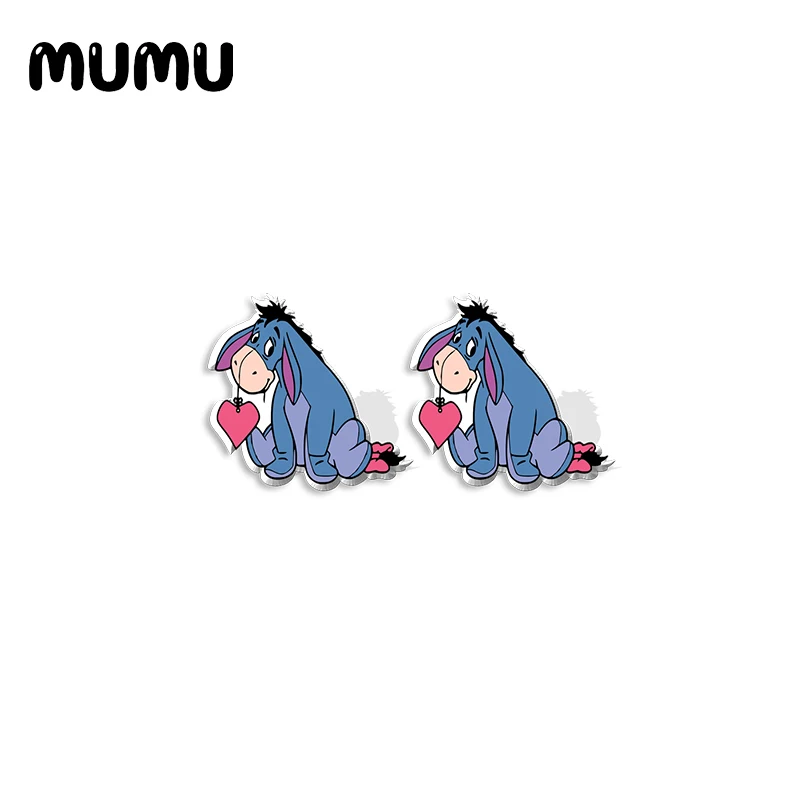 2021 новые серьги-гвоздики в виде Винни-Пуха День Святого Валентина акриловые