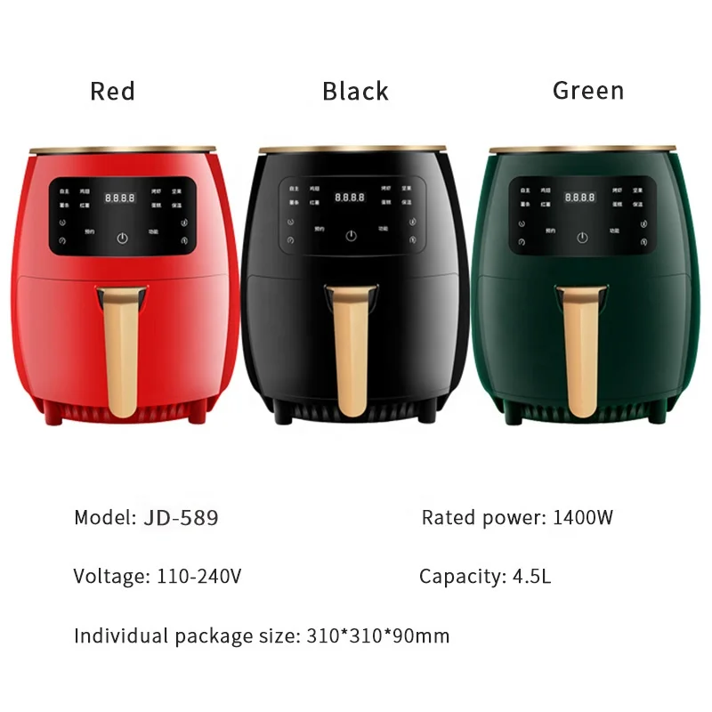 2021 multi 4 5l kitchen appliance oven without oil digital commercial air fryer free global shipping