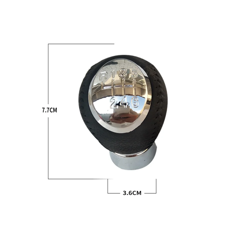 

Leather Car Gear Shift Knob 5 6 Speed Shifter Stick Lever for Mazda 3 5 6 323 626 RX8 Premacy Mpv Chromium Plating Arm HeadBall