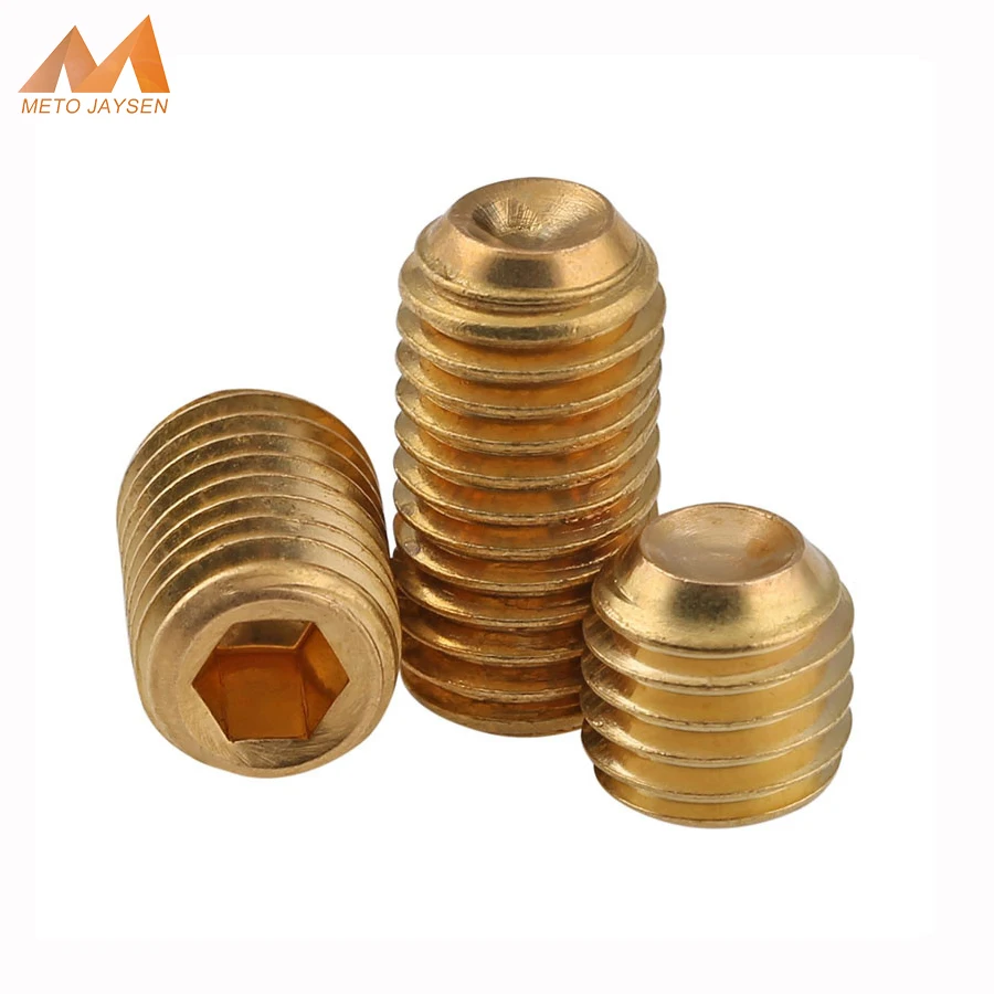 

Комплект винтов из латуни с крышкой M4 M5 M6 Безголовый шестигранный винт с головкой длиной 3 мм-50 мм