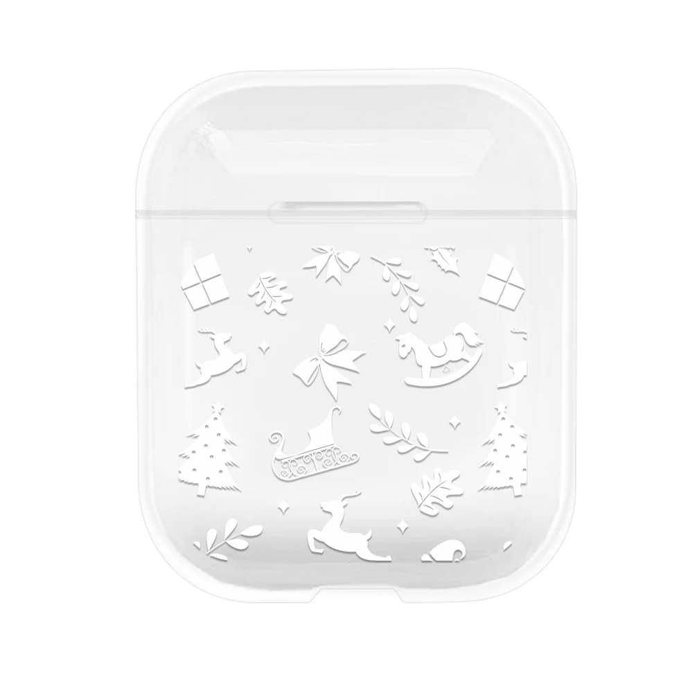 06 Merry Christmas беспроводные кожухи головных телефонов для Airpods 2-й прозрачный жесткий чехол для ПК AirPods 1 Air Pods 2 зарядная Коробка Чехол - Цвет: 06