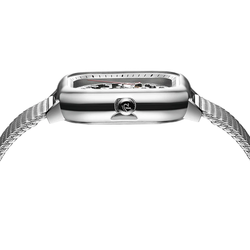 

Reef Tiger/RT 2021 Top Brand Men Designer Stainless Steel Square Watch Automatic Waterproof Mechanical Relogio Masculino RGA9075