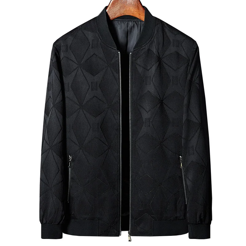 Мужская куртка бомбер в стиле милитари повседневная клетку с воротником стойкой