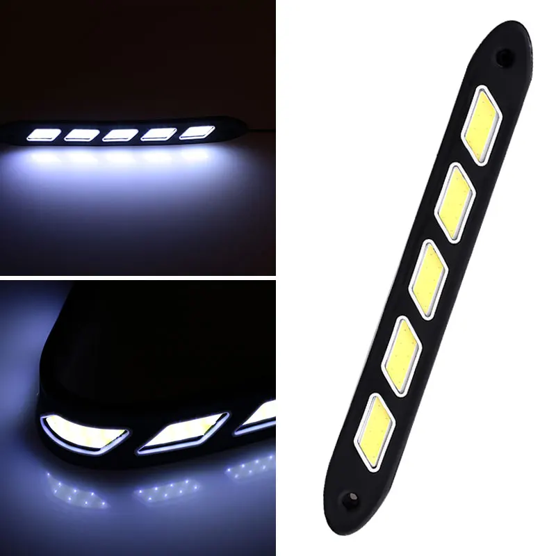 

Driving Light Car Driving Light Super Bright Daytime Running Light Warning Lights Reverse Lamps COB Strip 5 LED Durable