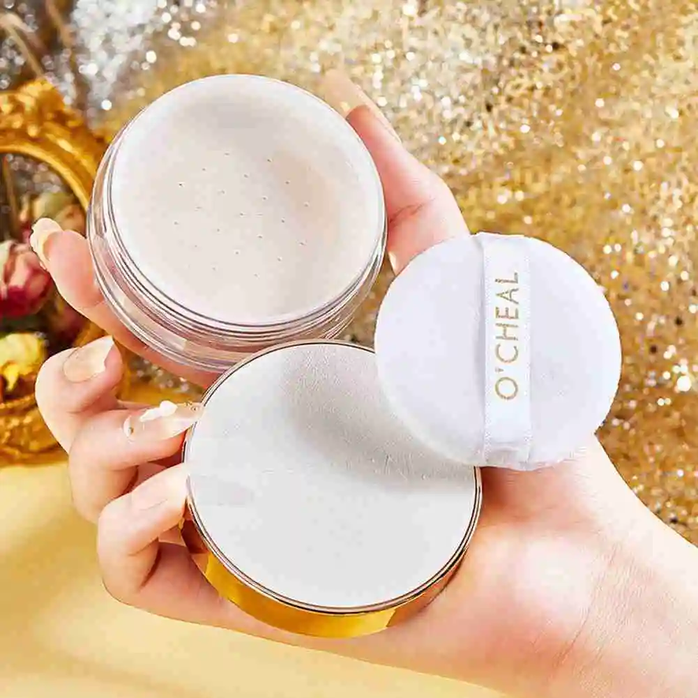 Отбеливающая рассыпчатая пудра для макияжа водостойкая лица контроль жирности