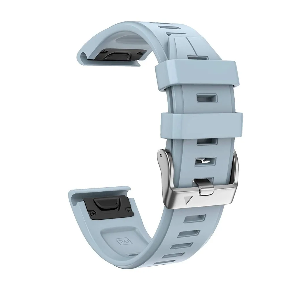 Blue YOOSIDE ремешок для часов Fenix 6S 20 мм Quick Fit силиконовый спортивный водонепроницаемый браслет для Garmin Fenix 5S/5S Plus Smartwatch - Цвет: Blue