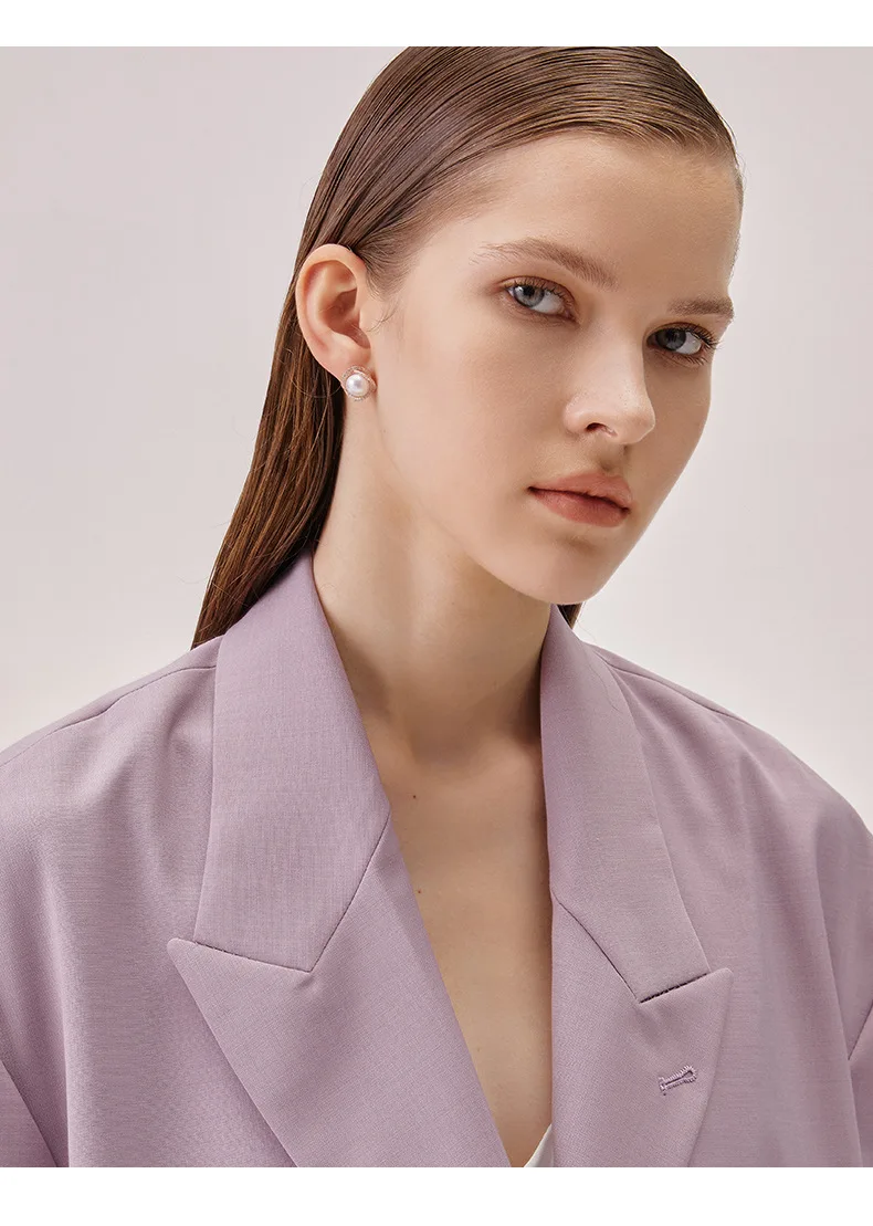 Настоящая жемчужина 925 серебряная серьга для женщин Корейский пресноводный