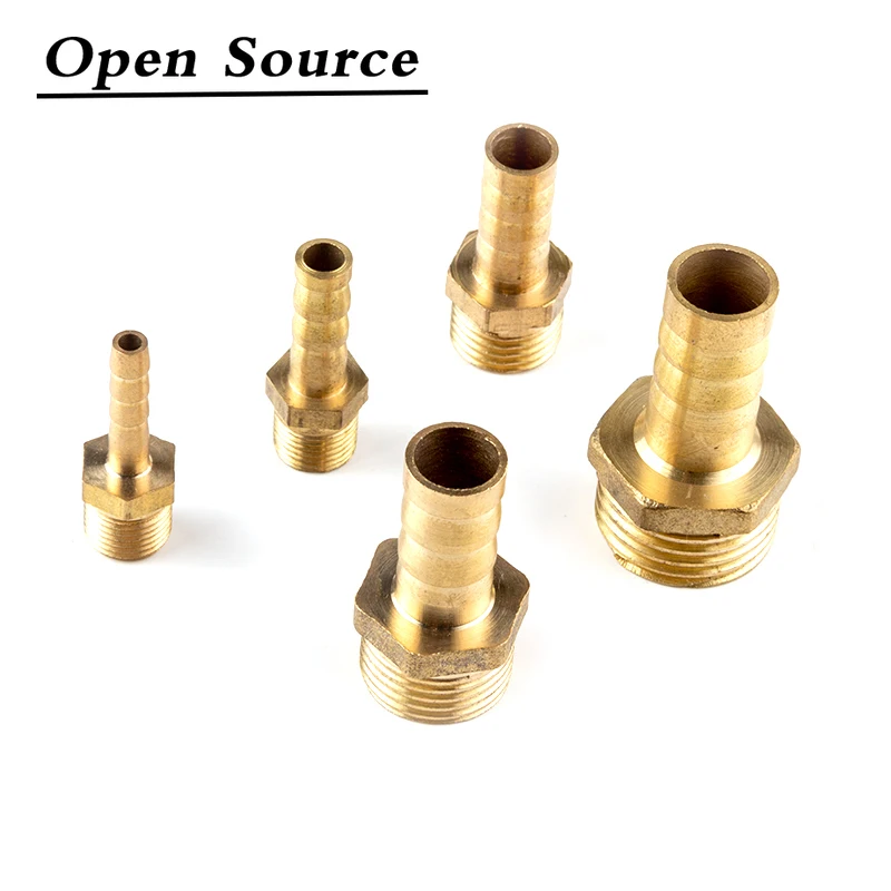 Фото Hose Barb Tail 4~25MM Brass Pipe Fitting 1/8" 1/4" 3/8" 1/2" 1" Pagoda connector BSP Male Connector Joint Copper Coupler Adapter Hose Barb Tail 4~25MM Brass Pipe Fitting 1/8" 1/4" 3/8" 1/2" 1" Pagoda connector BSP Male Connector Joint Copper Coupler Adapter