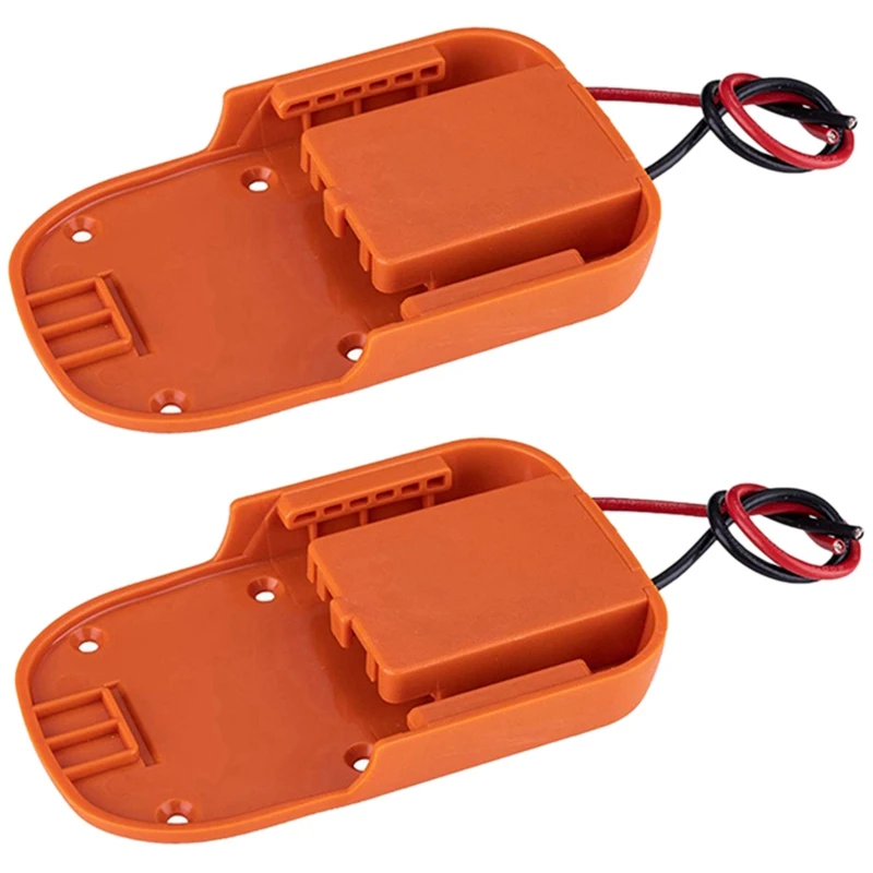 

2Pc Power Wheels Adapter for Ridgid AEG 18V Hyper Li-Ion Battery Dock Power Connector Rigid 12 Gauge Robotics