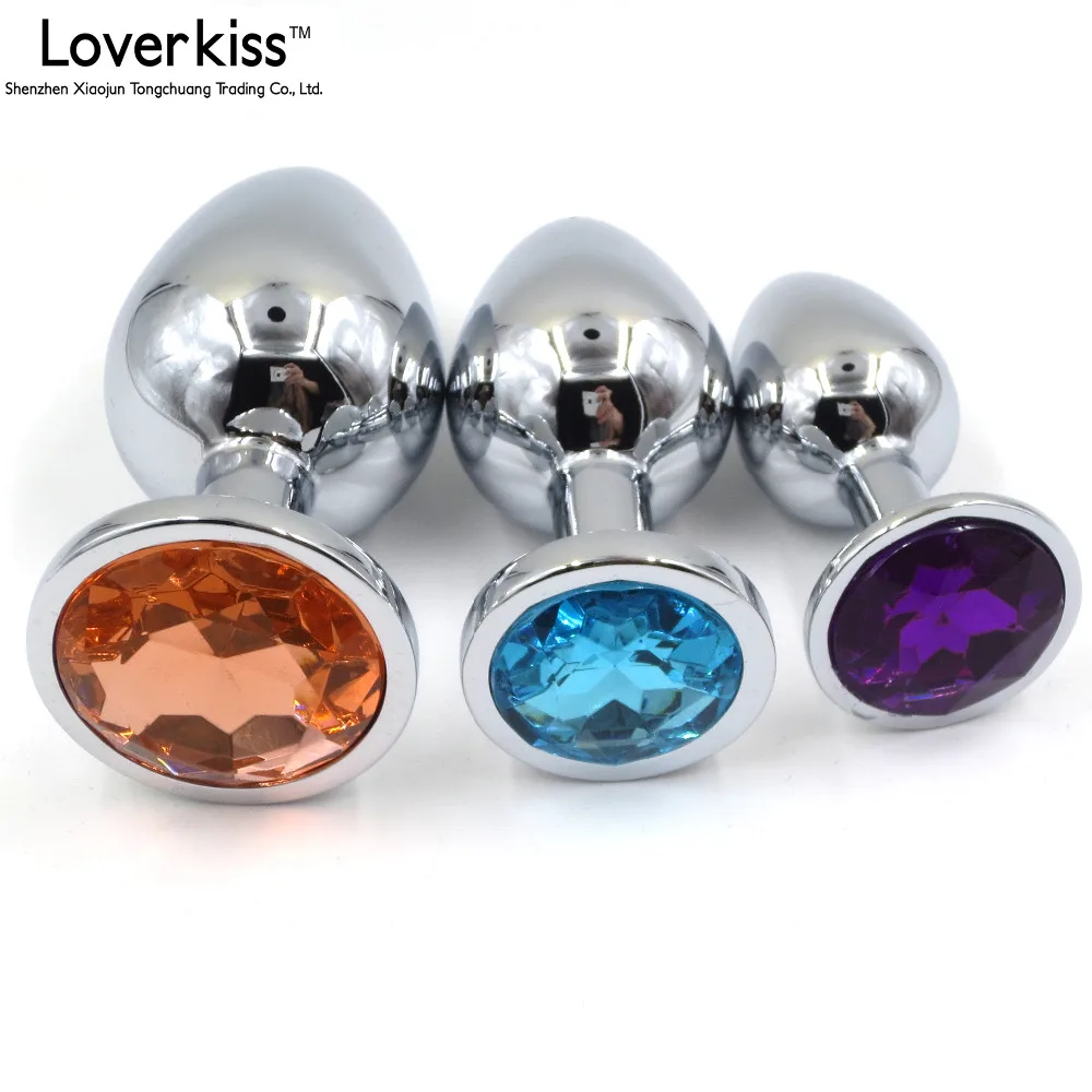 Loverkiss 3pcs/lot Fetish Bondage Ass Plug Stainless Steel Anal Butt Set Dilator Sex Toys for Beginner Plugs Kit | Красота и здоровье